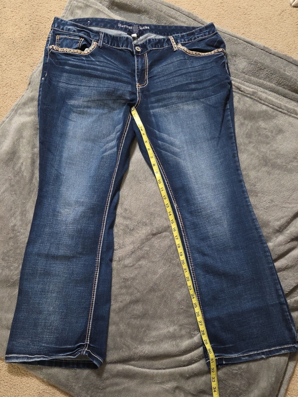 Rhythm In Blues Dark Blue Women's Jeans. Size 22 W/A 31.Inch Inseam.